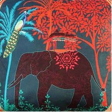 Printed Elephant Cushion Cover